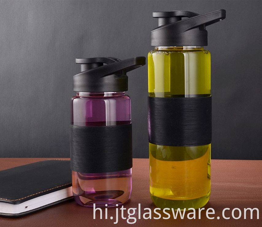 Sports Portable Glass Water Bottle